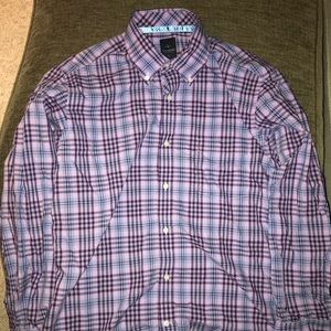Tailorbyrd Purple Plaid Dress Shirt - Large